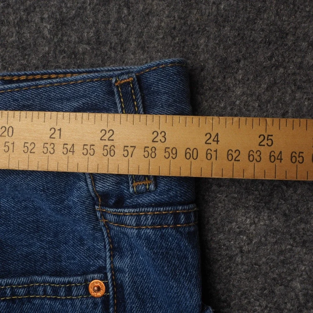 Levi's 550 Jeans Mens 50x29 Relaxed Fit Tapered Blue Solid Denim Casual Workwear